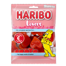 Haribo lovers, fruit rotella of zure spenen